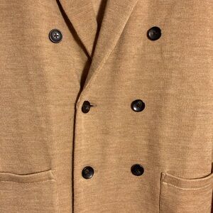 Suit Supply camel, Italian wool blend double breast casual jacket Tessuto fabric